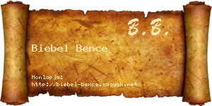 Biebel Bence névjegykártya